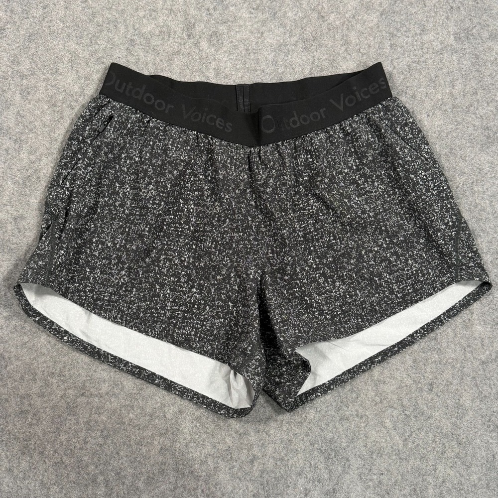 Outdoor Voices Black & White Printed‎ Relay Activewear Shorts Women's Size Small